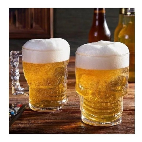 Imagem 5 de 6 de Caneca P/ Chopp Caveira Cerveja 6pçs 460ml Canc460 Hauskraft