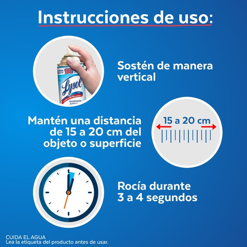 Limpiador Lysol Aerosol Desinfectante Crisp Linen 475 Gr