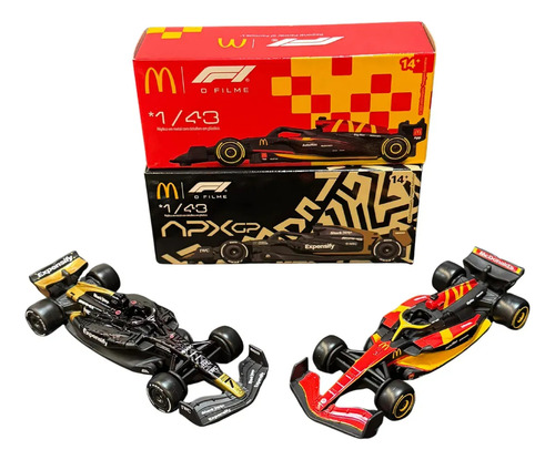 Miniatura Carro Formula 1 Mc Donalds F1 O Filme 1/43 Set 2un Dupla