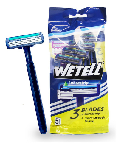 50 Rastrillos Desechables Económico Wetell Tres Navajas