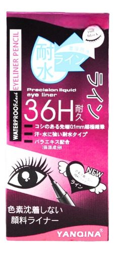 Delineador Negro Indeleble Plumón 36 Horas 6 Pzas