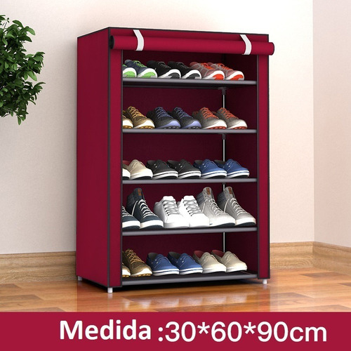 Imagen 2 de 2 de Zapatero 5 Pisos Armable Organizador Con Funda