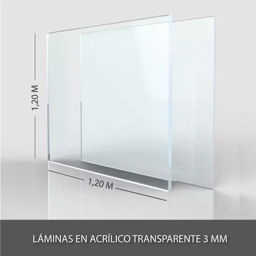 Lamina de acrilico transparente de 1250x2450x4mm
