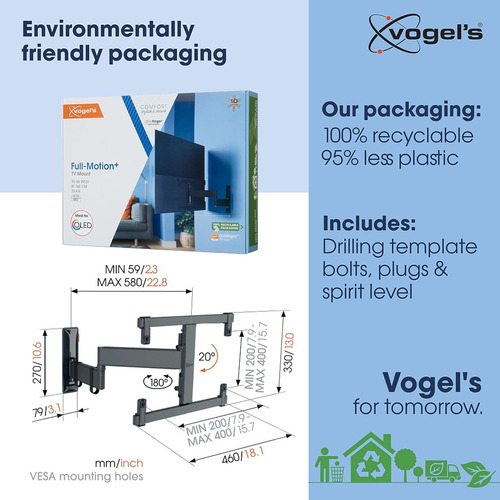 Soporte De Pared Para Tv Vogels Movimiento Completo