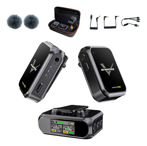 Sistema De Microfono Inalambrico Corbatero Profesional Avmatrix WM12