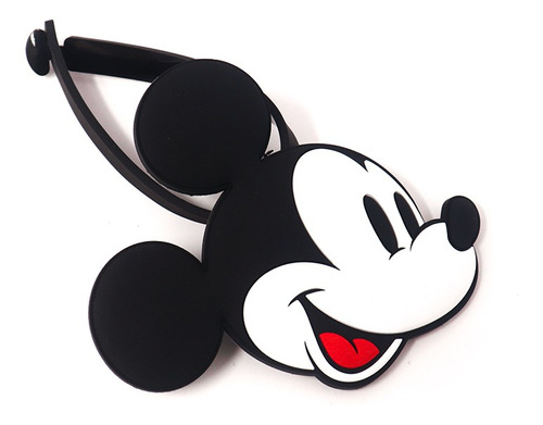 Miniso Etiqueta Para Equipaje Disney Mickey Mouse Cabeza Plá Color Negro