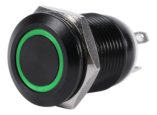 Coche 12mm Luz Led Momentaria Pulsador Interruptor De Altern