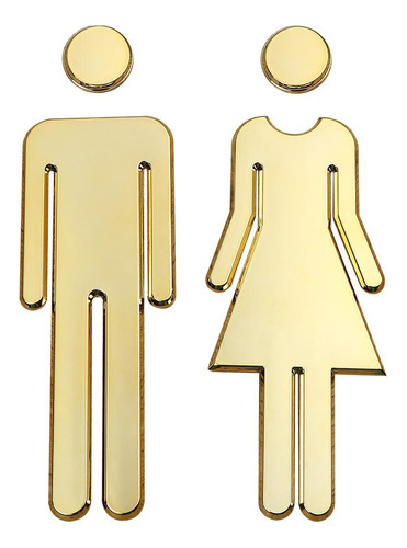 Letrero 3d Para Puerta De Baño, Diseño De Mujer Y Hombre