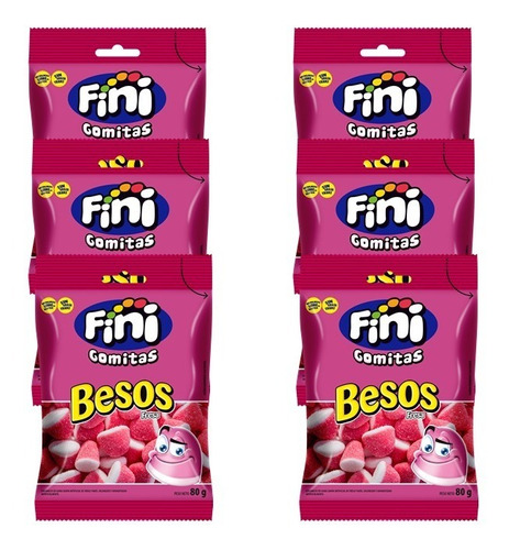 Goma Besos De Fresa X 80 Gr Fini