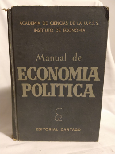 Libro:: Manual De Economía Política
