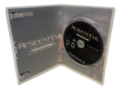 Resident Evil Outbreak File 2 Play 2 Com Capa E Pôster Ps2