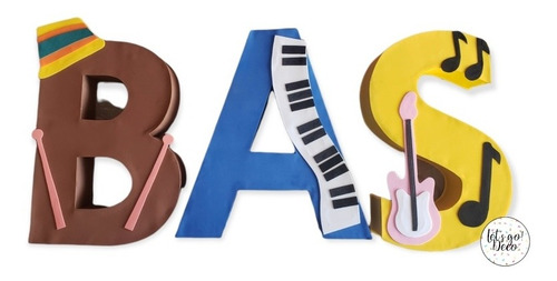 Letras 3d Mini Beat Power Rockers 30cm