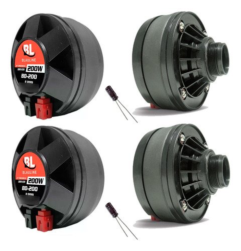 2 Driver Blauline Bd 200 Bobina 2 8ohm 200w 105db 16khz Cjf