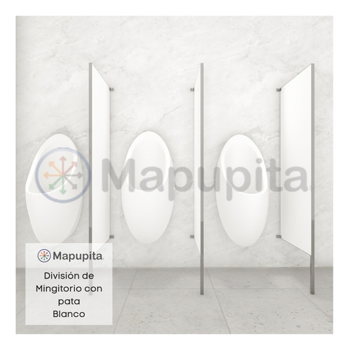 División Mingitorio Con Pata Blanco 60x150