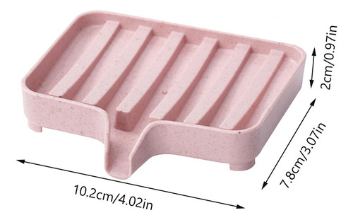 Jabonera De Baño Jabonera Con Bandeja De Drenaje Rosa