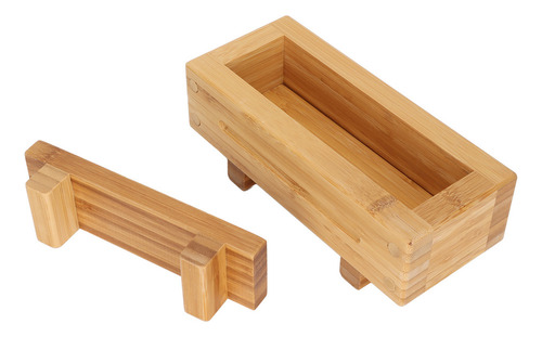 Molde De Madera Para Prensa De Sushi, Cajas Rectangulares Pa