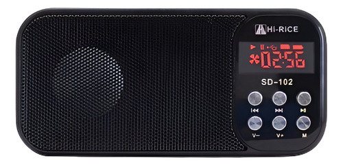 Negro-arroz Sd-102n Fm Radio Tarjeta De Usb/tf Mp3 Reproduct