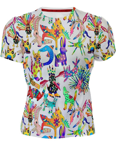 Playera Sublimada Full Print Alebrijez