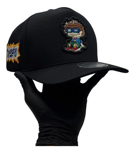 Gorra Carlitos Los Rugrats Premium Negro/rojo Unitalla