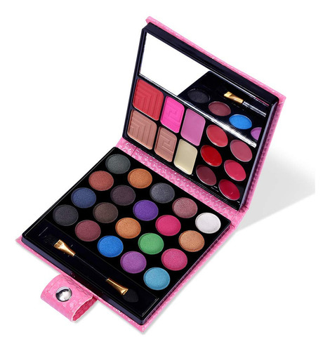 Kit De Maquillaje Qibest 20 Sombras De Ojos, 6 Brillos De La