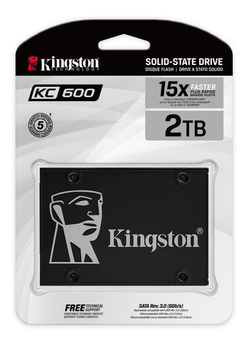 Disco Ssd 2.5 Kingston Kc600 2tb Sata 3 6gb/s Autocifrado