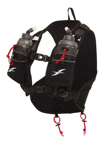 Mochila De Hidratación Fitletic Trail Ciclismo Hydrun Vest Color Negro / S-m