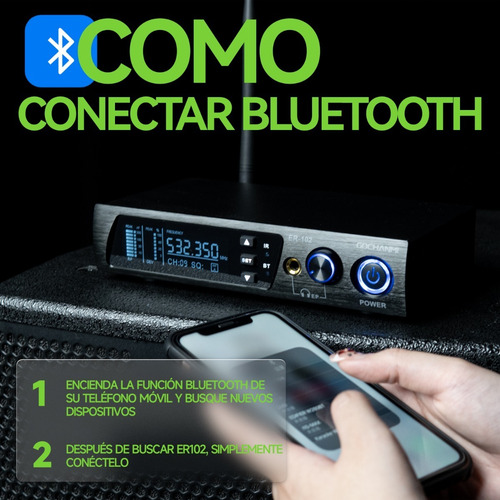Sistema Monitoreo Gc Er102 1 Canal In Ear Bluetooth Estuche