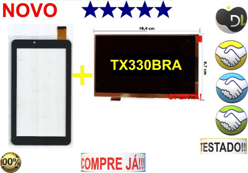 Tela Touch+display Tablet Dl Play Kids Tx330 Tx330bra 7 Pol