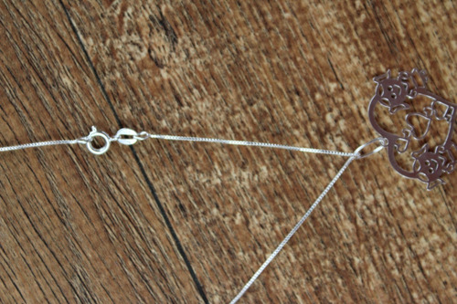 Imagem 7 de 7 de Corrente Cordão 40 Cm + 2 Meninas Vestido Filha Prata 925