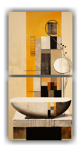 100x50cm Cuadros Abstractos Lineales Para Baños Flores