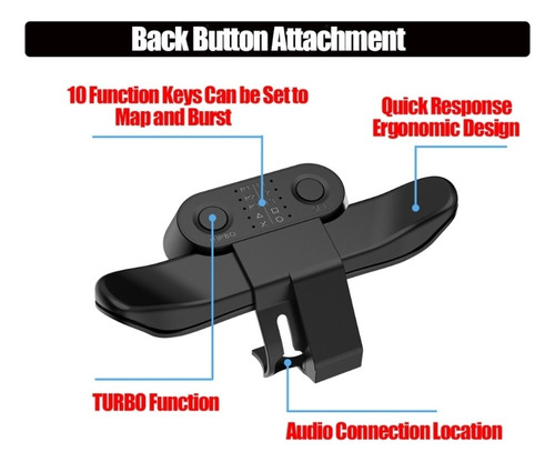 Botón Trasero De Mando Extendido Con Turbo Para Ps4