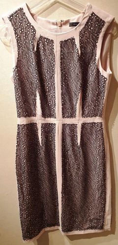 Vestido De Mujer Rosa Y Negro Talle 6 Bcbg Maxazria