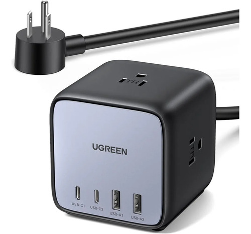 Cargador 7 En 1 Carga Rápida 65w 3ac, 2 Usb, 2 Tipo C Ugreen