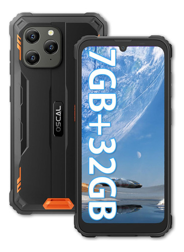 Oscal S70 Celulares 7gb+32gb Movil Todoterreno Android 12, 6580mah Batería 6.1''hd+ Ips Cámara De 13mp+5mp Nfc/gps/otg/ip68 Y Ip69k