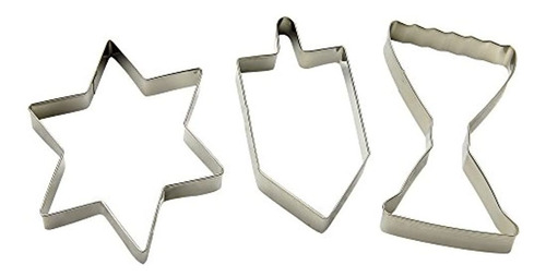 Set Cortador De Galletas Chanukah  3 Piezas  Menorah Dreidel