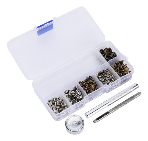 Kit De Fechos De Pressão De Couro, Conjunto De 120 Rebite De