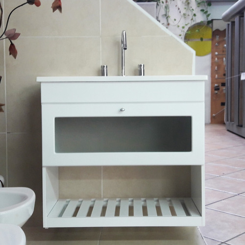 Imagen 2 de 9 de Juego Baño Sanitarios Roca Vanitory 80cm Griferia Fv Envio