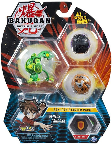 Paquete De Iniciación Bakugan, 3 Unidades, Ventus Pandox, Fi