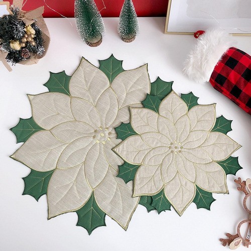 Mantel Individual Navideño Para Mesa, Mantel Acolchado 60cm