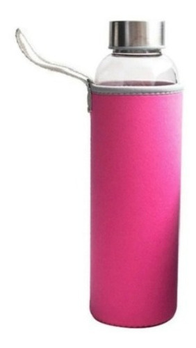 Garrafa Squeeze Térmica Resistente Tampa Inox Alça 550ml Cor Rosa