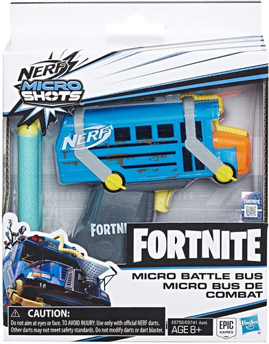 Imagen 7 de 10 de Pistola Nerf Fortnite Hasbro E6741 Microshots Lanzador Edu