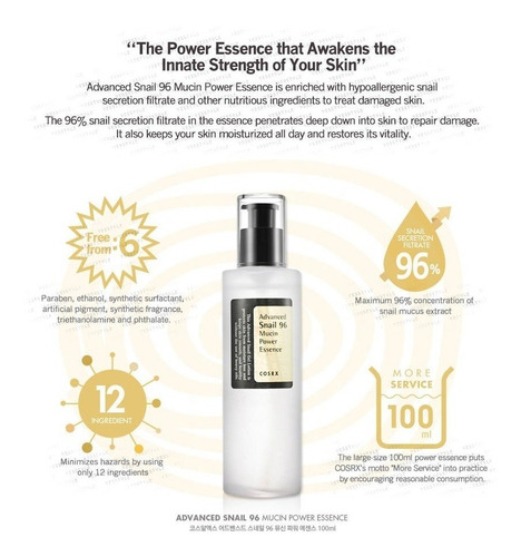 Advanced Snail 96 Essence Cosrx Original - 100ml