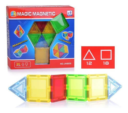 Bloques Magnéticos Magic Magnetic 30 Piezas Didacticos