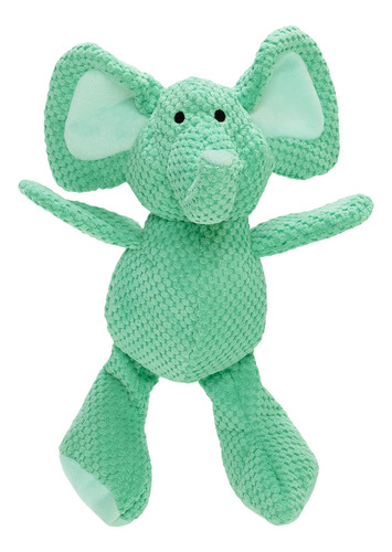 Godog Checkers Elephant - Juguete De Peluche Chirriante Para