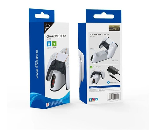 Base Estacion Cargador Doble Para Control Ps5 Indicador Led