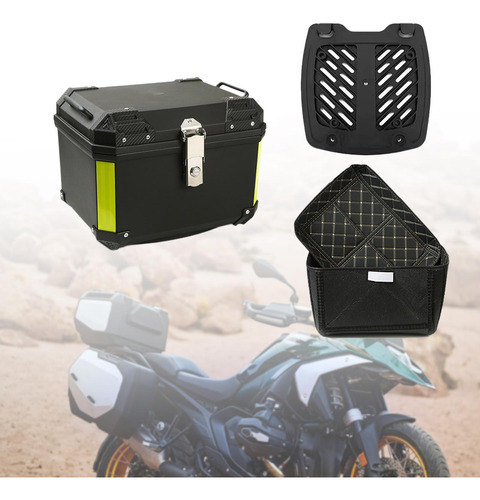 Maleta Trasera Para Motocicleta De Con Revestimiento De Base