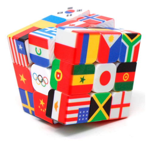 Cubo Mágico 3x3x3 Personalizado - Vinci Cube Olimpíadas Estrutura Colorido