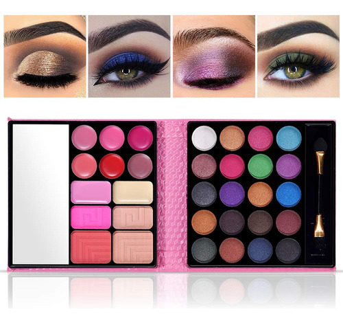 Kit De Maquillaje Qibest 20 Sombras De Ojos, 6 Brillos De La