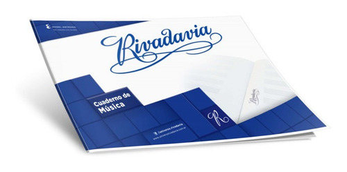 Cuaderno Música Rivadavia Pentagrama 26,5 X 18cm X 20 Hojas 