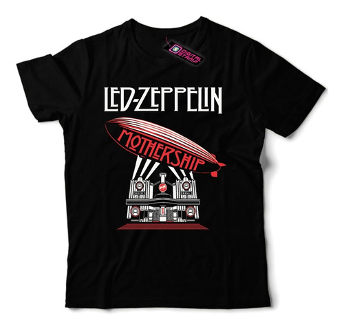 Remeras Led Zeppelin Mother Ship 6 Rock Digital Stamp Dtg